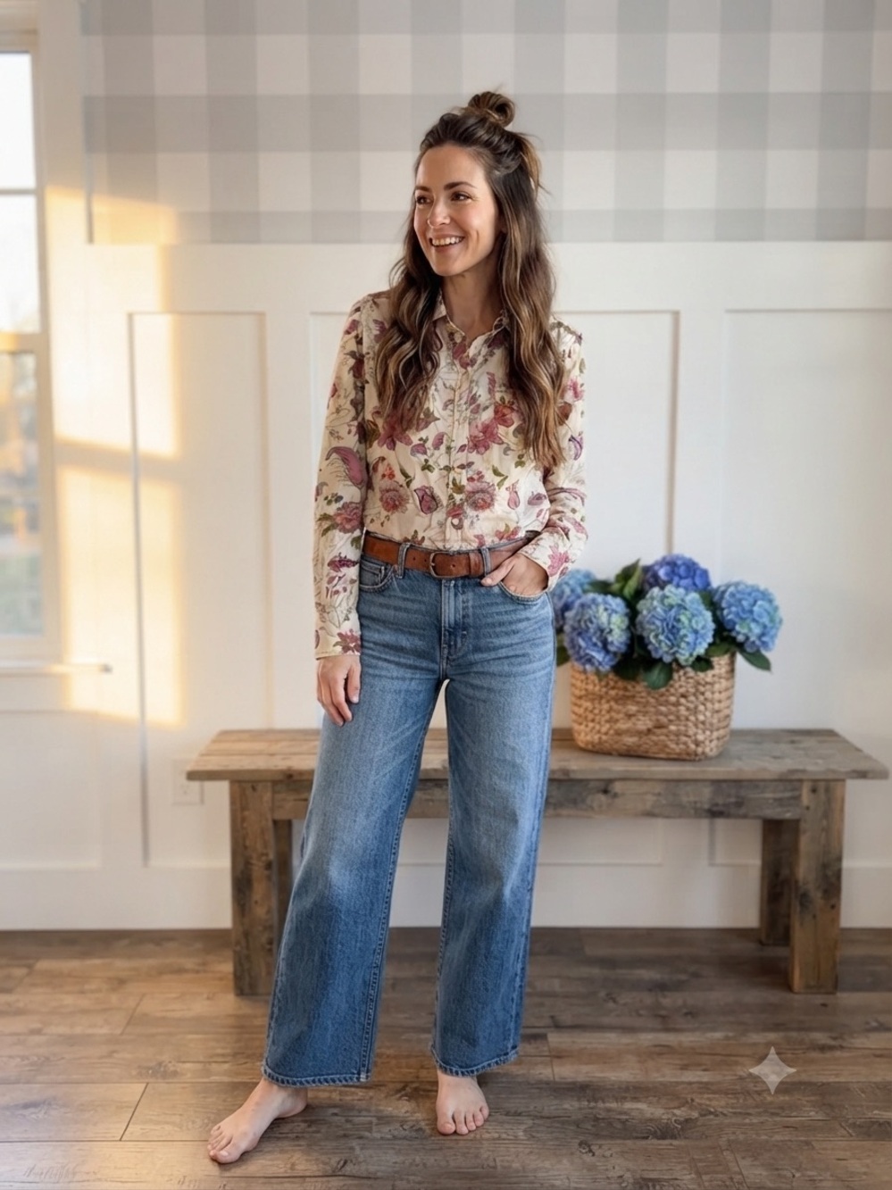 GAP Cotton Wester Button-Up Blouse 10